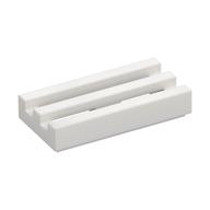 Tuile grille blanche 1 × 2 avec rainure inférieure, référence Rebrickable 2412b.