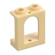 Fenêtre beige 1 × 2 × 2 à ouverture arquée, référence Rebrickable 90195.