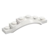 Garde-boue blanc allongé 1½ × 6 × 1, référence Rebrickable 62361, élément LEGO 4523556.