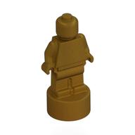 Statuette de trophée dorée non articulée, référence Rebrickable 90398, Pearl Gold RB 297, élément LEGO 6138682.