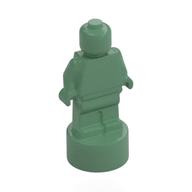 Visuel catalogue d’une petite statuette générique vert grisé, Rebrickable 90398 Sand Green RB 378, image de l’élément 6138781 ; la notice emploie le numéro 6335936.