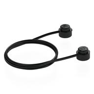 Visuel catalogue d’une corde noire formant une boucle avec deux embouts ronds à tenon, référence Rebrickable 14226c31 Black RB 0, image associée à l’élément 6510782.