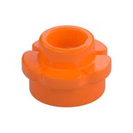 Visuel catalogue d’une petite fleur orange à cinq pétales et ouverture centrale, Rebrickable 24866 Orange RB 25, élément LEGO 6214234.