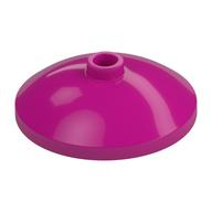 Visuel catalogue d’une coupelle inversée magenta de diamètre trois tenons avec tenon central creux, Rebrickable 43898 Magenta RB 26, élément LEGO 6217587.