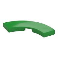 Visuel catalogue d’une tuile courbe en quart de couronne de 3 × 3 tenons, Rebrickable 79393 Bright Green RB 10, image associée à LEGO 6406233.