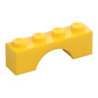 Visuel catalogue d’une arche jaune 1 × 4 à quatre tenons, Rebrickable 3659 Yellow RB 14, image associée à LEGO 365924.