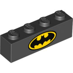Le logo Batman dans son ovale jaune, élément LEGO 6188640.