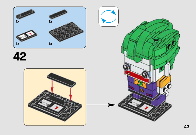 Notice LEGO 41588, page 43 : Socle complet série1.