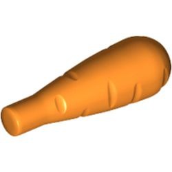 Image LEGO de la pièce carotte sans sa tige, couleur orange, référence BrickLink 33172, élément LEGO 6103249.