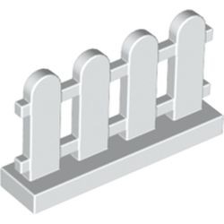 Clôture du jardin blanc, référence BrickLink 33303, vue LEGO de l’élément 4141607.