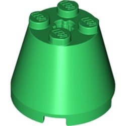 La base du chapeau : pièce LEGO 6233, couleur vert, élément 6212459.