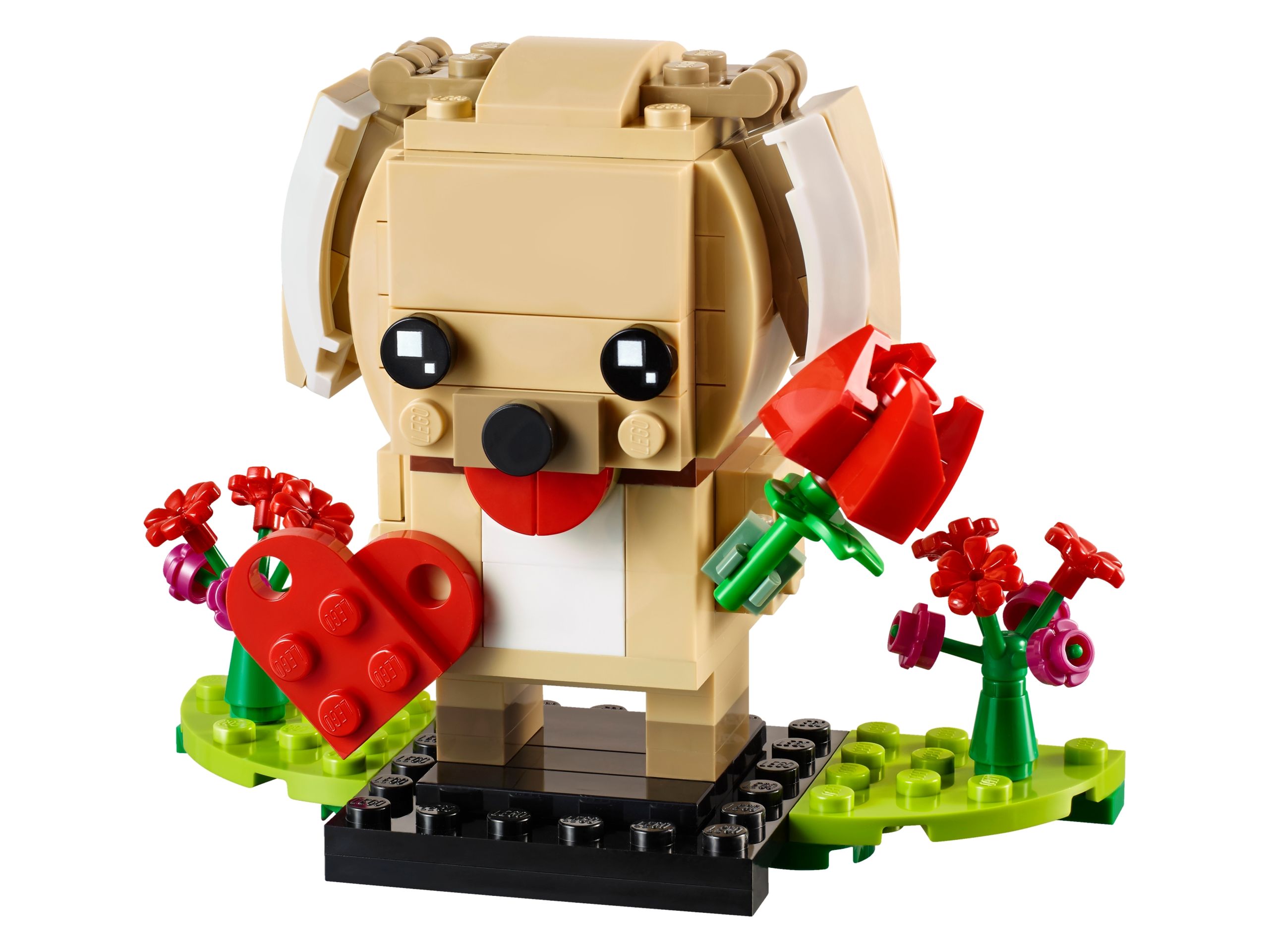 Modèle officiel LEGO 40349 : Chiot de la Saint-Valentin.