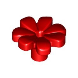 Fleur de la rose, couleur Rouge, référence BrickLink 32606, élément LEGO 6182260.