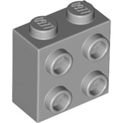 Brique à tenons latéraux, couleur Gris bleuté clair, référence BrickLink 22885, élément LEGO 6123809.