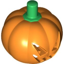 Lanterne citrouille, couleur Orange, référence BrickLink 20695pb01, élément LEGO 6122207.