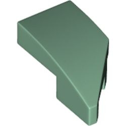 Pièce LEGO 29119, vert sable : Quatre petites pentes vert sable 2 × 1 × 2/3 dont le biseau est orienté à droite dans le catalogue BrickLink. Elles complètent les pans inclinés ; la version gauche est une référence distincte.