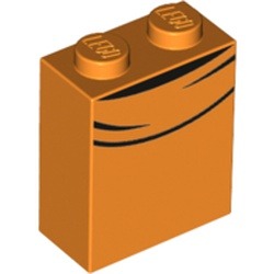 Pièce LEGO pull orange imprimé, couleur orange, référence BrickLink 3245cpb118, élément LEGO 6289575.