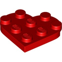 Le cœur rouge : pièce LEGO 39613, couleur rouge, élément 6276193.