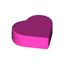 Les petits cœurs roses : pièce LEGO 39739, couleur rose foncé, élément 6256130.