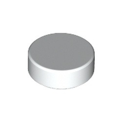Les pastilles de laine : pièce LEGO 98138, couleur blanc, élément 6284572.
