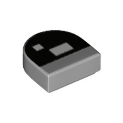 Les yeux à paupières : pièce LEGO 24246pb007, couleur gris bleuté clair, élément 6314811.