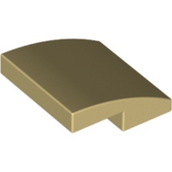 La courbe beige : pièce LEGO 15068, couleur beige, élément 6046924.