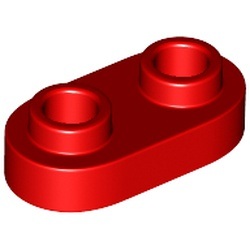 La plaque rouge arrondie : pièce LEGO 35480, couleur rouge, élément 6210269.