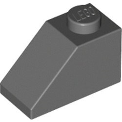 La pente gris foncé : pièce LEGO 3040, couleur gris bleuté foncé, élément 4211135.