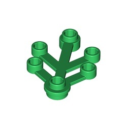 Le feuillage du décor : pièce LEGO 2423, couleur vert, élément 6268814.