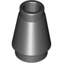 Le cône du lampadaire : pièce LEGO 4589b, couleur noir, élément 4529236.