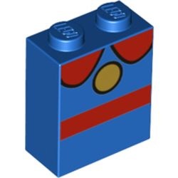 La tenue imprimée de Picsou : pièce LEGO 3245cpb176, couleur bleu, élément 6352012.