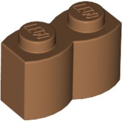 Le bord marron à rondins : pièce BrickLink 30136, couleur nougat moyen, élément LEGO 4651231.