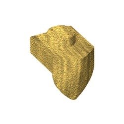 Les dents dorées de l’habillage : pièce BrickLink 15070, couleur doré nacré, élément LEGO 6083975.