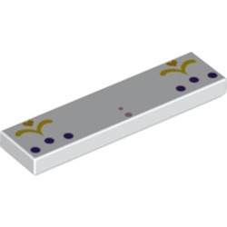 Le front décoré : pièce BrickLink 2431pb0747, couleur blanc, élément LEGO 6350589.