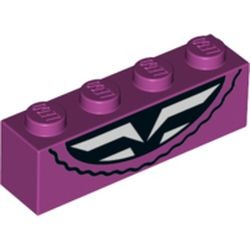 Le torse magenta imprimé : pièce BrickLink 3010pb331, couleur magenta, élément LEGO 6350592.