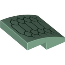 Les écailles de Nagini : référence BrickLink 15068pb367, couleur vert sable, élément LEGO 6345730.