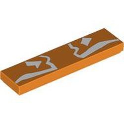 Les marques du front : référence BrickLink 2431pb0753, couleur orange, élément LEGO 6381301.