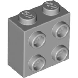 Le noyau à tenons latéraux : pièce LEGO 22885, couleur gris bleuté clair, élément 6123809.