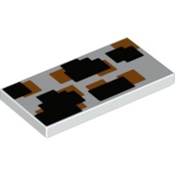 La grande tuile du motif koï : pièce LEGO 87079pb1187, couleur blanc, élément 6404841.