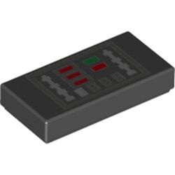 Le panneau de torse : pièce LEGO 3069pb1119, couleur noir, élément 6405973.