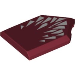 Les pétales à dents du Demogorgon : pièce LEGO 22385pb236, couleur rouge foncé, élément 6383054.