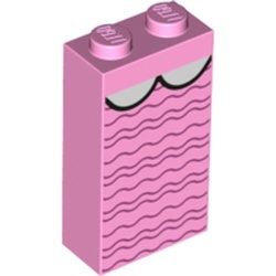 La robe rose d’Onze : pièce LEGO 22886pb15, couleur rose vif, élément 6383050.