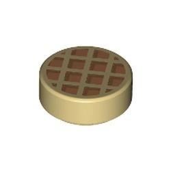 La gaufre d’Onze : pièce LEGO 98138pb118, couleur beige, élément 6287774.