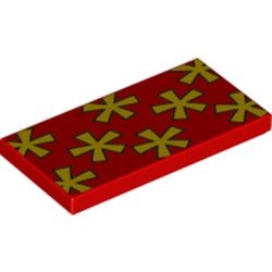 Le dos de la chemise de Tac : pièce LEGO 87079pb1136, couleur rouge, élément 6382582.