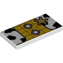 La chemise imprimée de Woody : pièce BrickLink 87079pb1113, couleur blanc, élément LEGO 6303515.