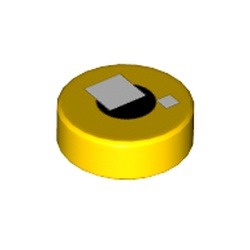 Les yeux jaunes de l’Avatar : pièce BrickLink 98138pb355, couleur jaune, élément LEGO 6415285.