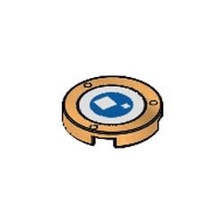 L’œil bleu de Maugrey Fol Œil : pièce BrickLink 14769pb0536, couleur doré nacré, élément LEGO 6386819.
