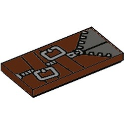 Le manteau imprimé de Maugrey : pièce BrickLink 87079pb1144, couleur marron rougeâtre, élément LEGO 6386815.