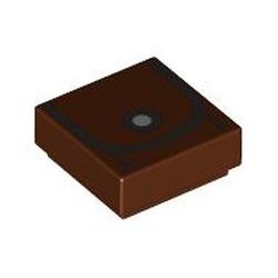 Les poches imprimées de la ceinture : pièce BrickLink 3070pb269, couleur marron rougeâtre, élément LEGO 6432536.