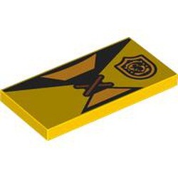 La tenue Poufsouffle de Cedric : pièce BrickLink 87079pb1290, couleur jaune, élément LEGO 6445162.